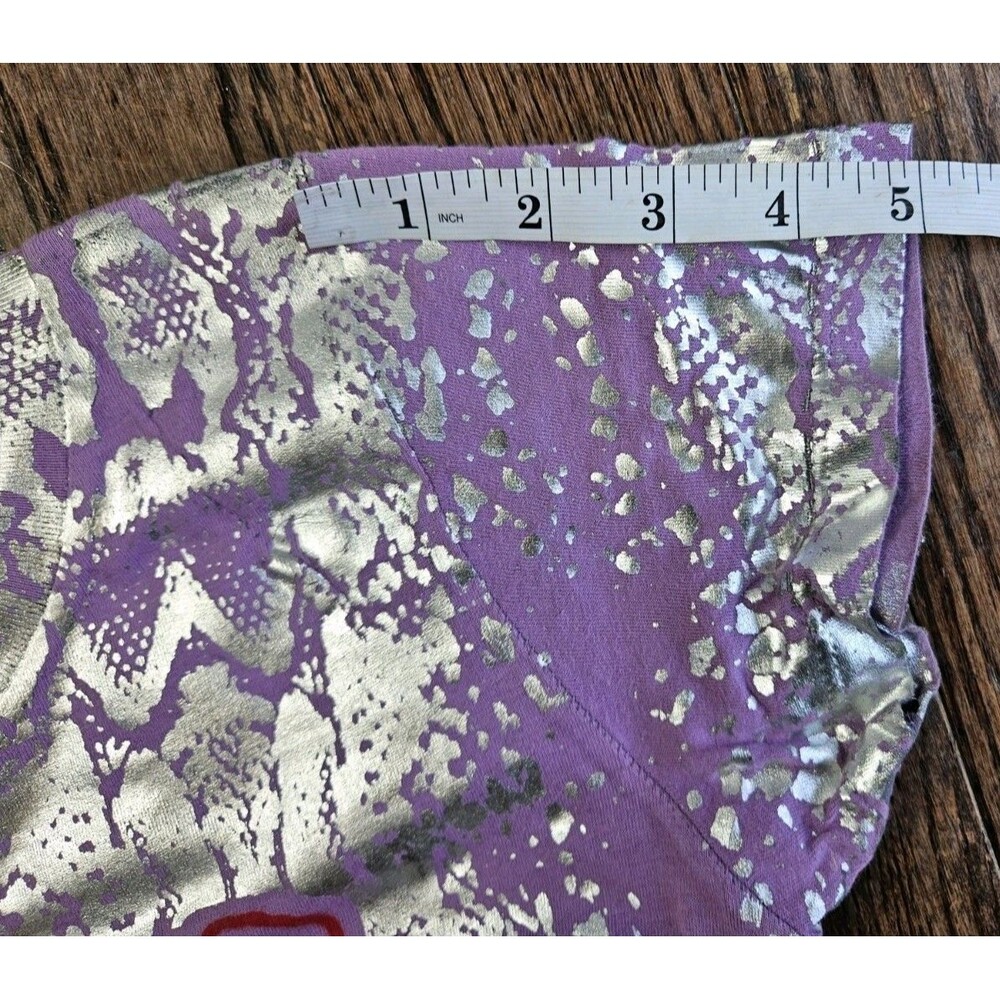 Vtg Y2K Ed Hardy Long T-Shirt Dress Womens S Purple Eagle Skull Snake READ - Picture 7 of 13